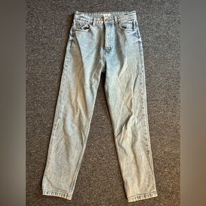 Zara Women’s Denim Straight Jeans - Light Blue
